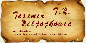 Tešimir Miljojković vizit kartica